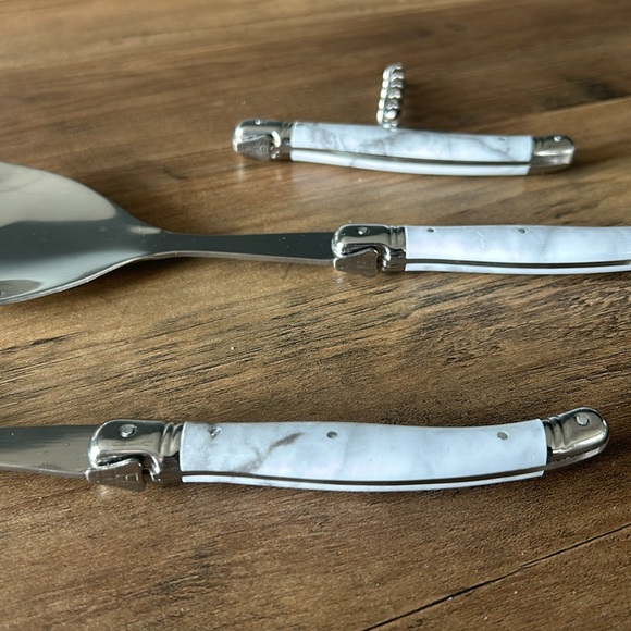 Laguiole Stainless Steel and Marble Utensil Set - Picture 4 of 5